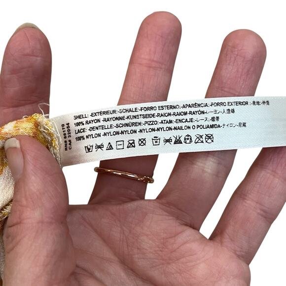 Intimately Free People Forties Feels Bodysuit Large Floral Tied Bell Sleeve - Picture 9 of 9